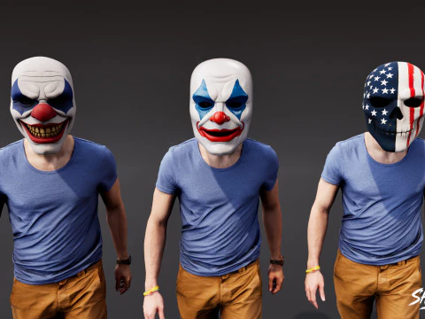 Paquete de m&aacute;scaras Modelo 3D