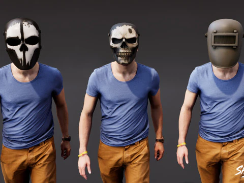 Paquete de m&aacute;scaras Modelo 3D