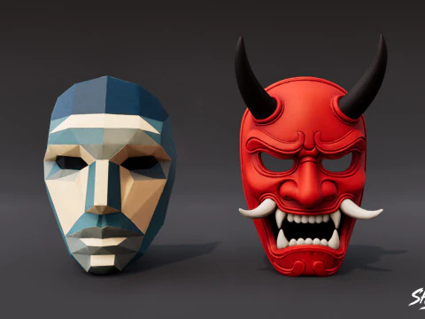 Paquete de m&aacute;scaras Modelo 3D