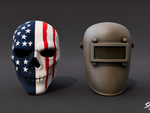 Paquete de m&aacute;scaras Modelo 3D