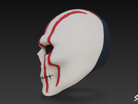 Маска-череп с американским флагом 3D Модель