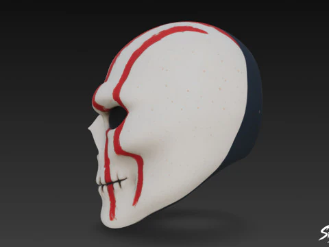 American Flag Skull Mask 3D Model