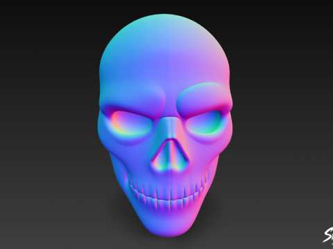 Маска-череп с американским флагом 3D Модель