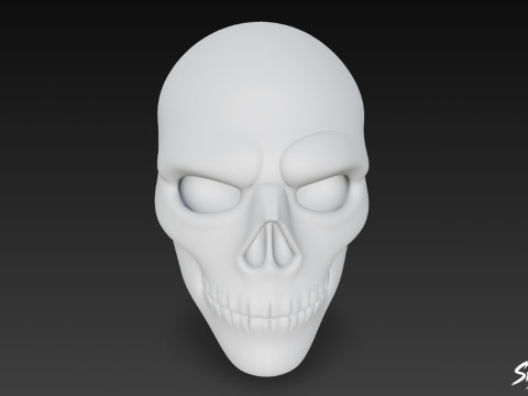 Маска-череп с американским флагом 3D Модель