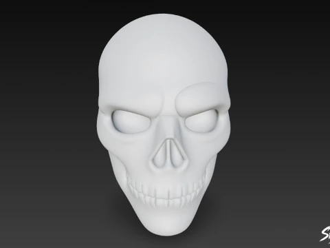 American Flag Skull Mask 3D Model