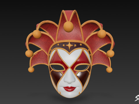 विदूषक मुखौटा 3D मॉडल