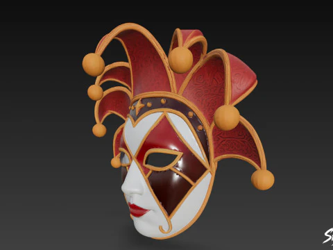Jester Mask 3D Model