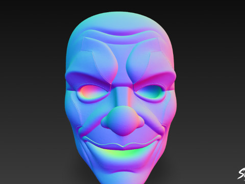 Máscara do Coringa Modelo 3D