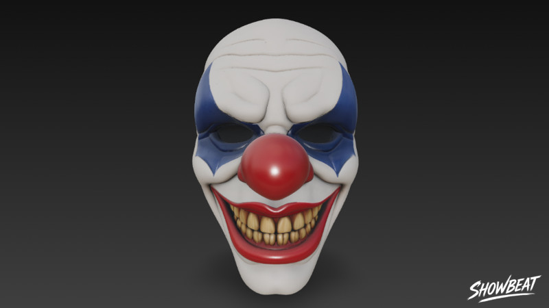 Maschera da clown assassino Modello 3D .c4d .max .obj .3ds .fbx .stl .blend