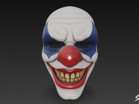 हत्यारा जोकर मुखौटा 3D मॉडल