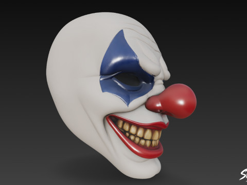 Maschera da clown assassino Modello 3D