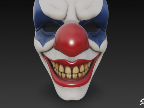 Maschera da clown assassino Modello 3D