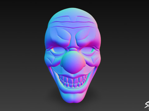 Maschera da clown assassino Modello 3D