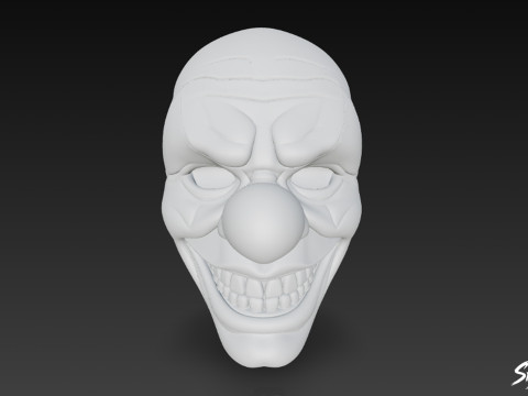 Maschera da clown assassino Modello 3D