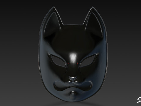 Máscara Kitsune Modelo 3D
