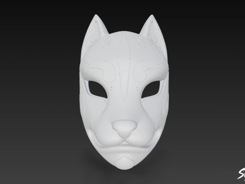 Kitsune Mask 3D Model
