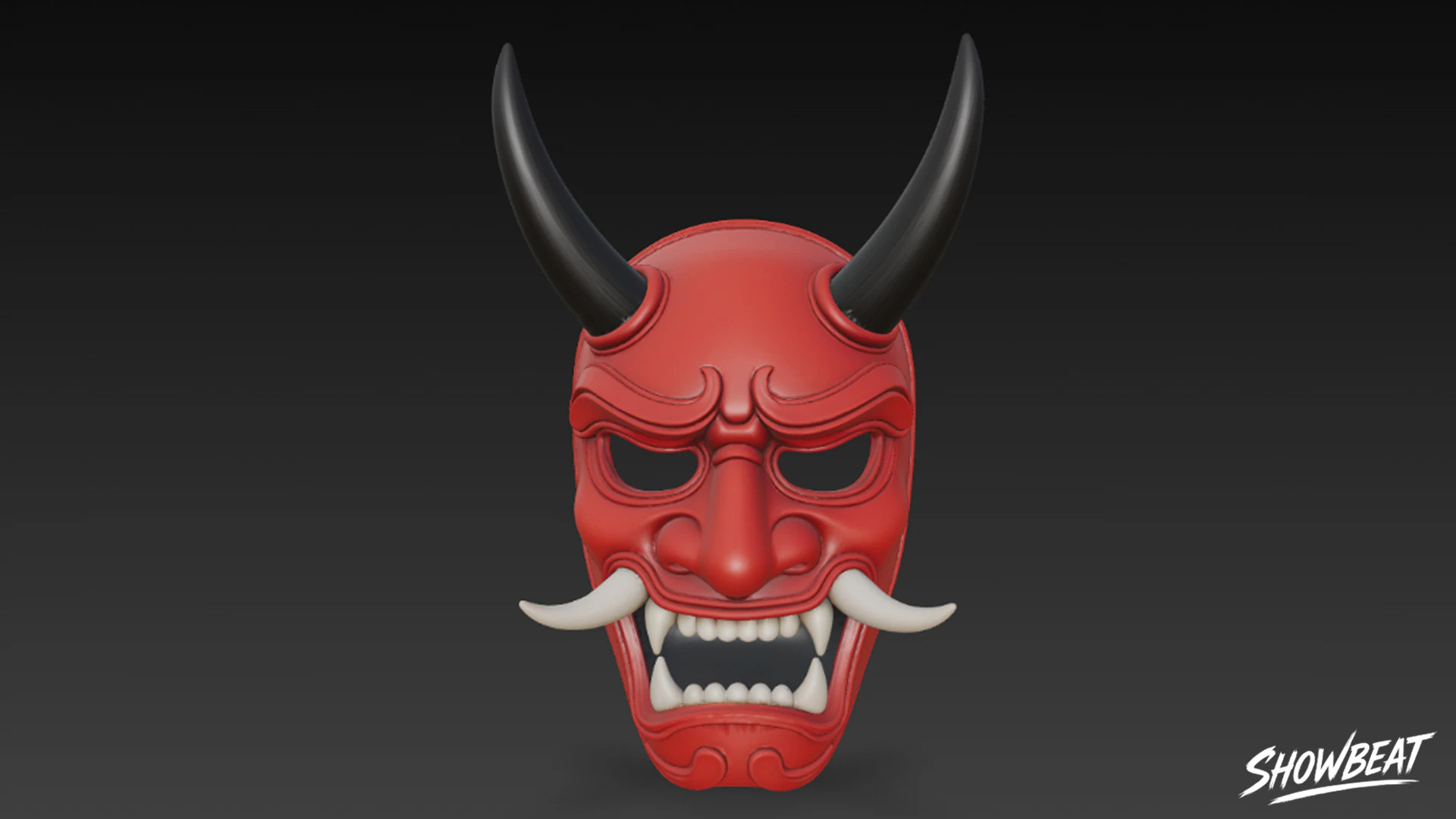 Oni Mask 3D Model .c4d .max .obj .3ds .fbx .stl .blend 