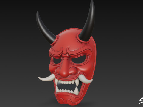 Máscara Oni Modelo 3D