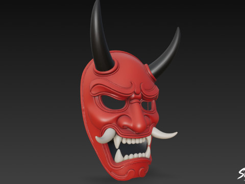 Máscara Oni Modelo 3D