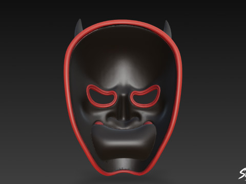 Máscara Oni Modelo 3D