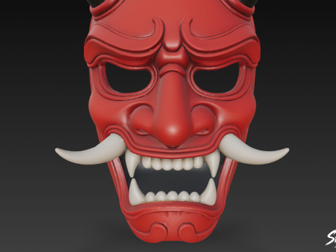 Máscara Oni Modelo 3D