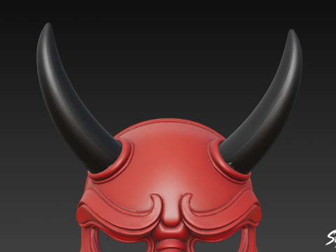 Máscara Oni Modelo 3D