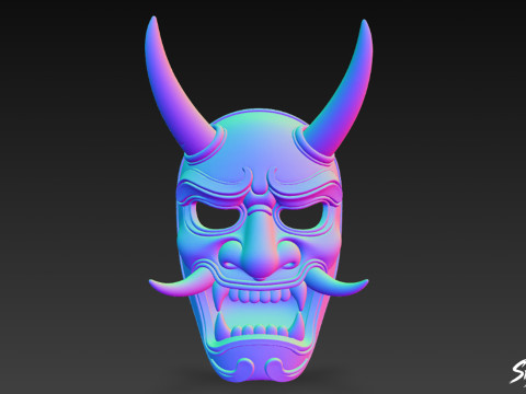 Máscara Oni Modelo 3D