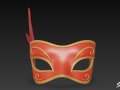 Red Feather Masquerade Mask Modelo 3D