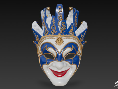 वेनिस विदूषक मुखौटा 3D मॉडल