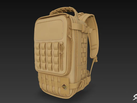Coyote Tactical Backpack 3D Model