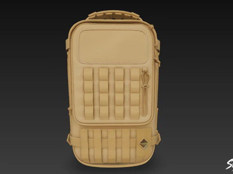 Coyote Tactical Backpack 3D Model