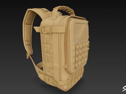 Coyote Tactical Backpack 3D Model