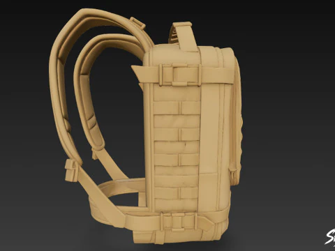 Coyote Tactical Backpack 3D Model