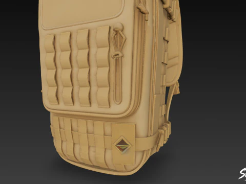 Coyote Tactical Backpack 3D Model