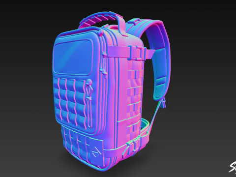 Coyote Tactical Backpack 3D Model