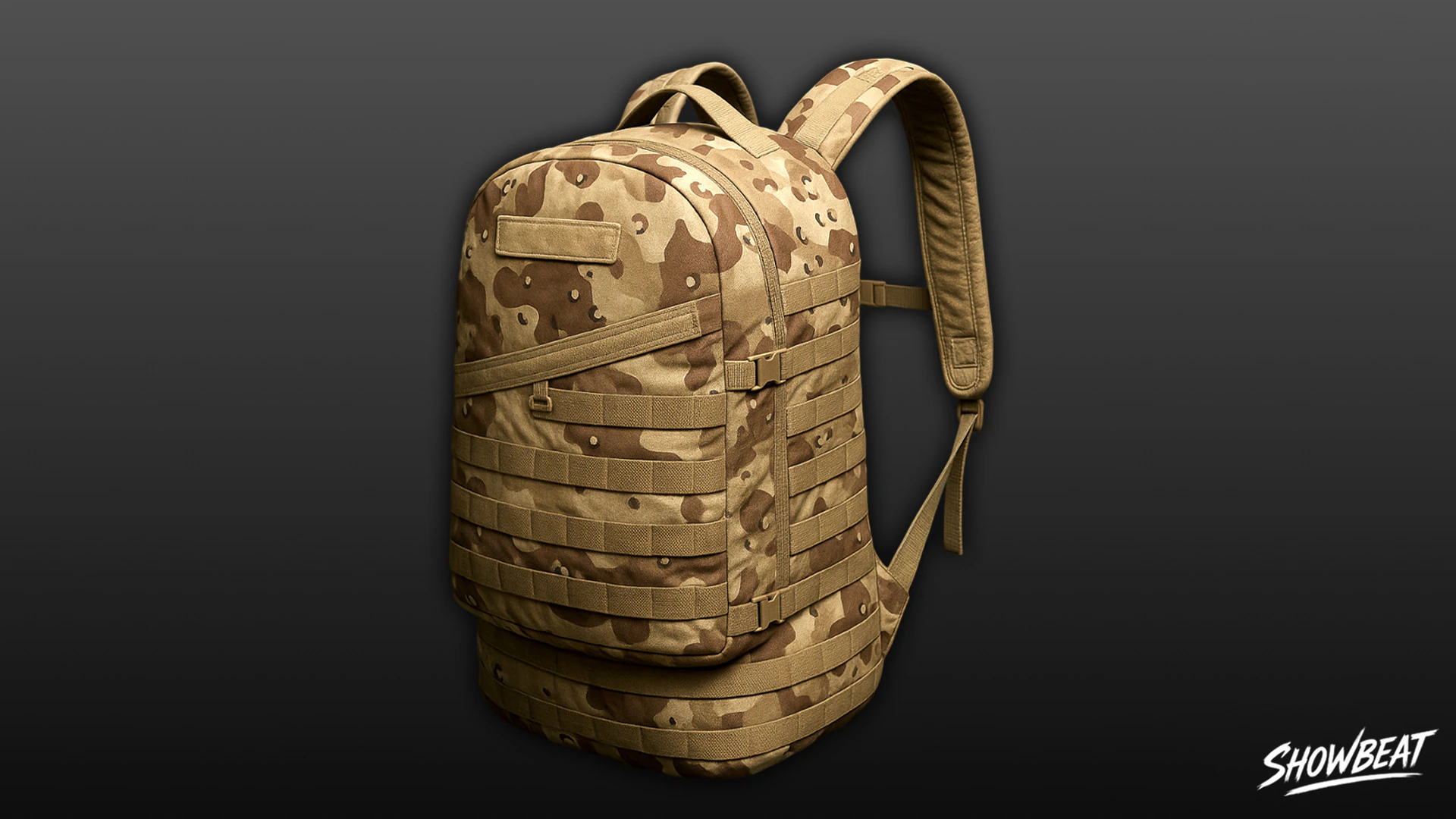 Desert Camo Backpack 3D Model .c4d .max .obj .3ds .fbx .stl .blend 