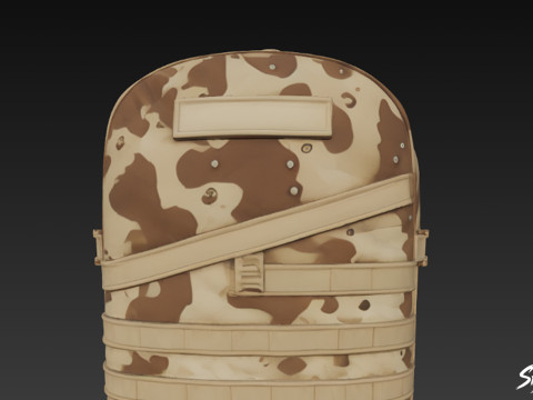 Mochila de camuflaje del desierto Modelo 3D