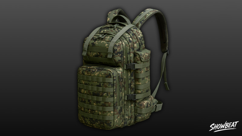 Digitaler Camo-Rucksack 3D Modell .c4d .max .obj .3ds .fbx .stl .blend