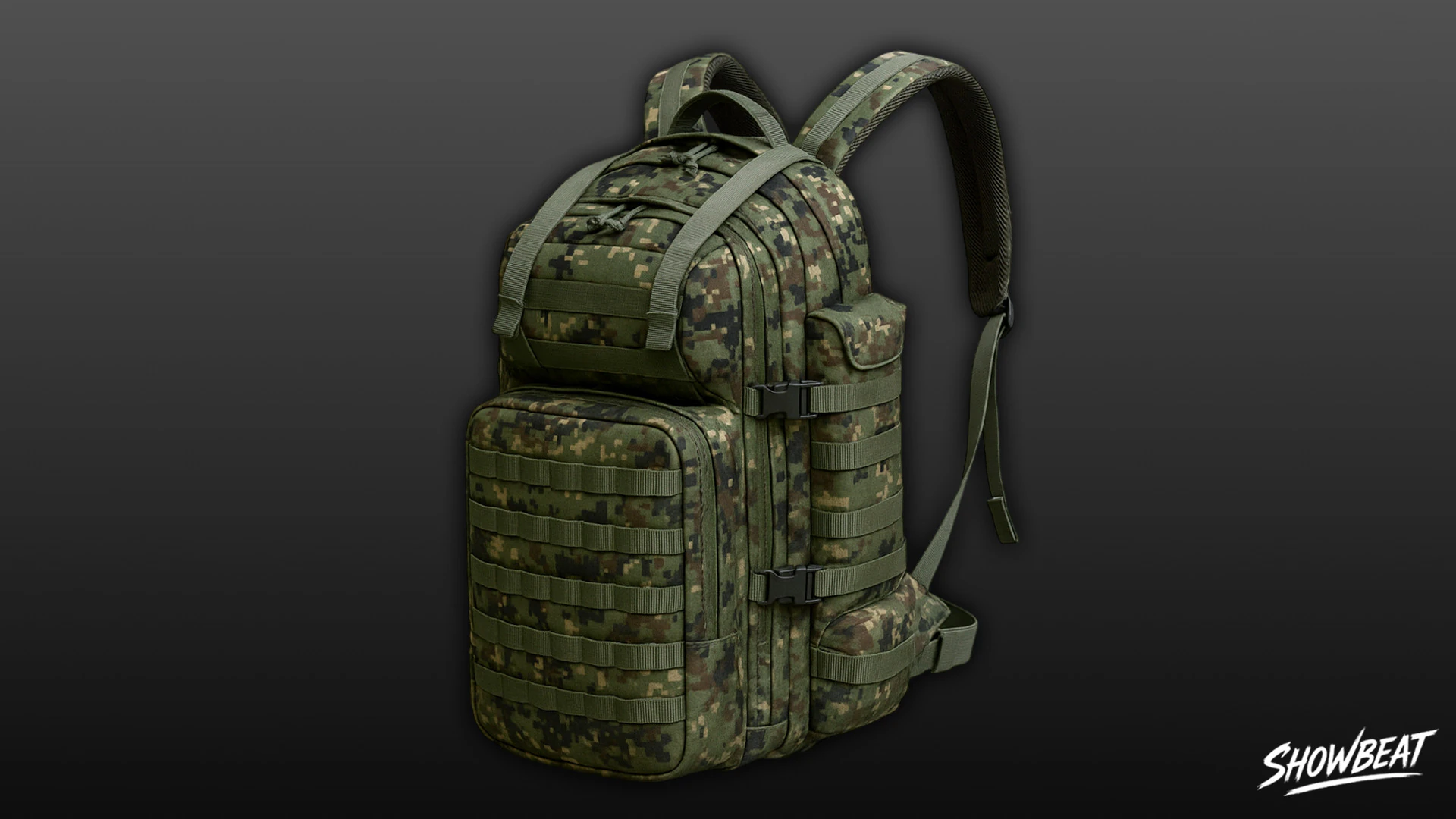 Digital Camo Backpack 3D Model .c4d .max .obj .3ds .fbx .stl .blend