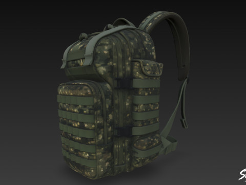 Digitaler Camo-Rucksack 3D Modell