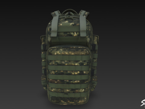 Digitaler Camo-Rucksack 3D Modell