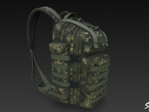 Digitaler Camo-Rucksack 3D Modell
