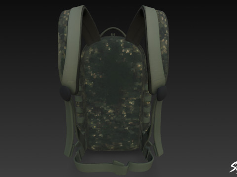 Digitaler Camo-Rucksack 3D Modell