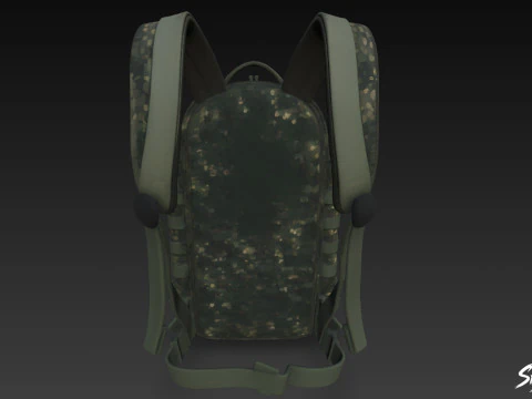 Digital Camo Backpack 3D Model