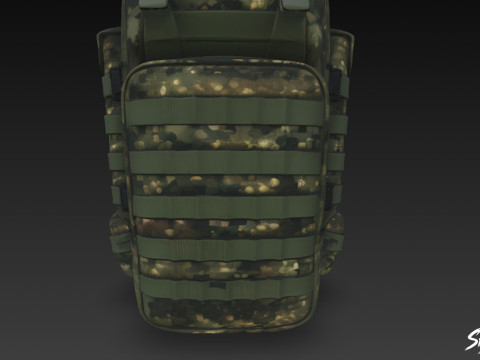 Digitaler Camo-Rucksack 3D Modell
