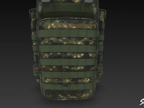 Digital Camo Backpack 3D Model