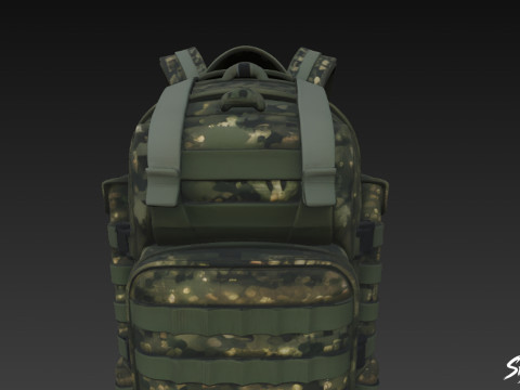Digitaler Camo-Rucksack 3D Modell