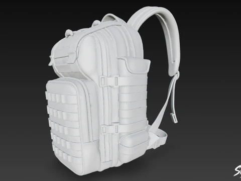Digital Camo Backpack 3D Model