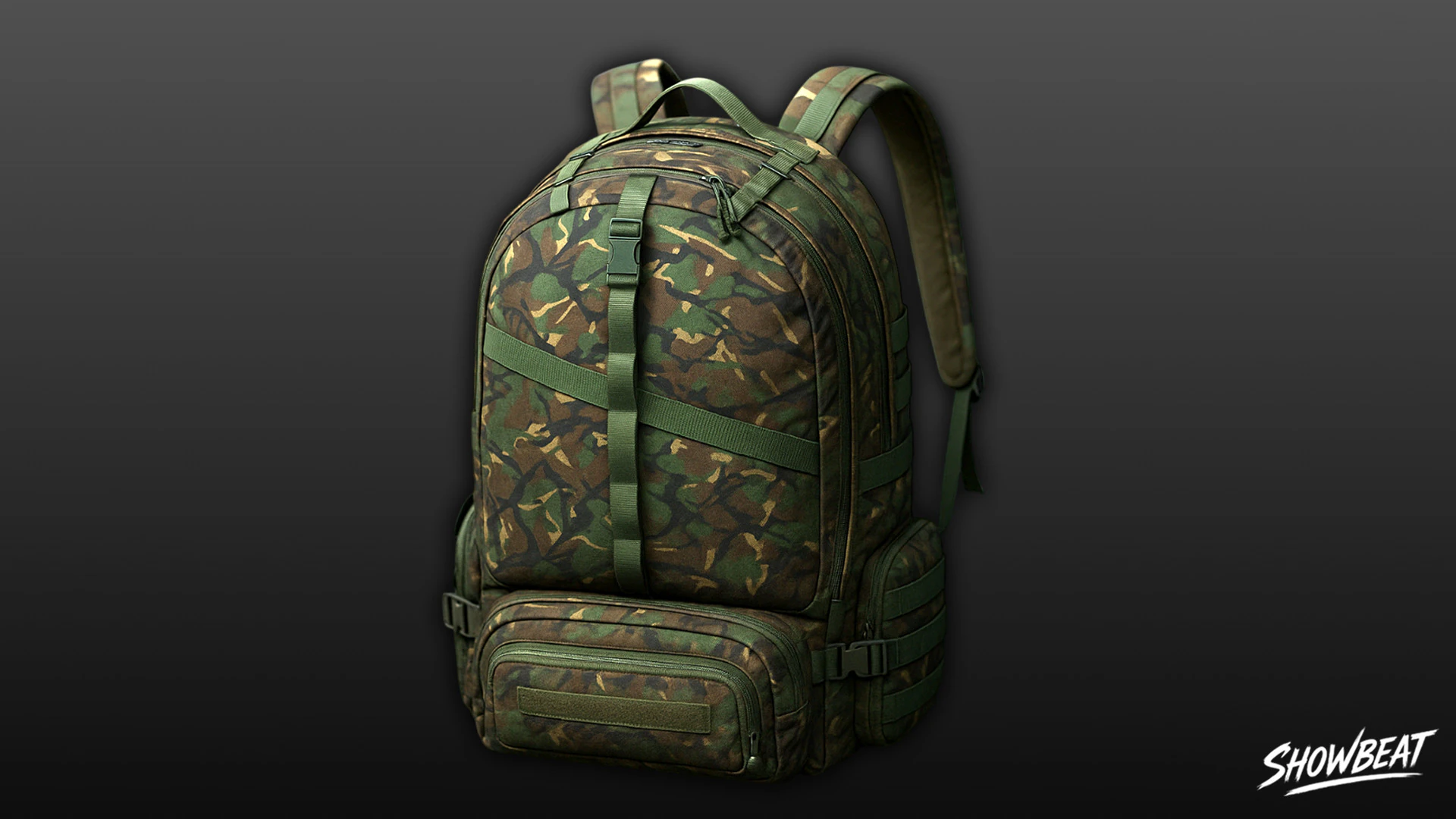 Forest Camo Backpack 3D Model .c4d .max .obj .3ds .fbx .stl .blend 