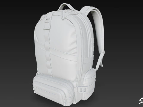 Forest Camo Backpack 3D Model